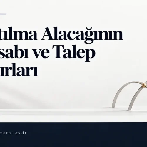 Katılma alacağının hesabını ve talep sınırlarını duyuran büyük serif yazı, sağdaki kesişen metal yaylarla aynı açık zemini paylaşıyor.